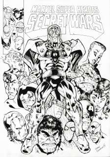 Sergi Domenech - Sergi Domenech – Marvel Super Heroes: Secret Wars – Reproduction Cover – Original Art