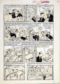 Lot 54 - LES PIEDS NICKELÉS DANS LE MAQUIS. Encre de Chine pour la planche 44. Album édité...