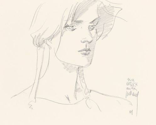 Juillard | Lot 048 - Plumes aux vents, illustration à la mine de… | AZ auction