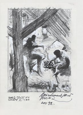 Follet | Lot 105 - Daddy, illustration préparatoire à la mine de… | AZ auction