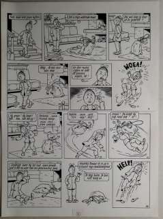 Vandersteen, Willy | Originele pagina (p.5)  - Suske en Wiske  - De wervelende waterzak  - (1988) | Catawiki