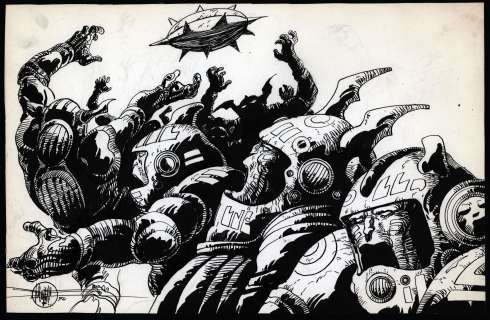 * DRUILLET Philippe  - Le rugby  - Superbe illustration avec une mélée futuriste  - [...] | Vermot et Associés