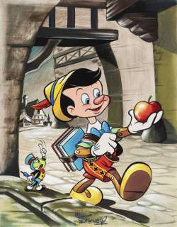 Guillaume René - "Pinocchio e il Grillo parlante", 1963 | Urania Casa d’Aste