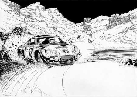 PAPAZOGLAKIS, Christian... - Lot 330 - Alpine Berlinette 1973 avec Robert Paquet ayant participé...