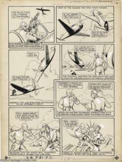 Mark Swayze (attributed) - Original Art for Slam Bang Comics #7, page 51 (Fawcett, 1940). The War Bird takes on - | Heritage