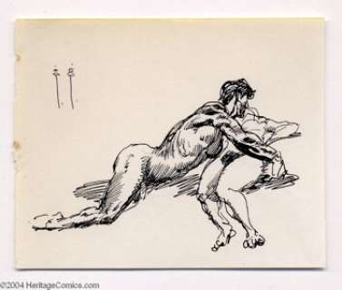 Frank Frazetta - Nude Male and Female Figures Sketch Original Art (undated).  The sensuous Frazetta is revealed in - | Heritage