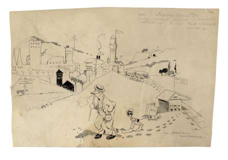HERRIMAN, GEORGE. 1880-1944. Original cartoon, pen and ink, Signed (’Geo. Herriman’), on thick paper approximately 210 x 307 mm, [Los Angeles, c.1905], | Bonhams