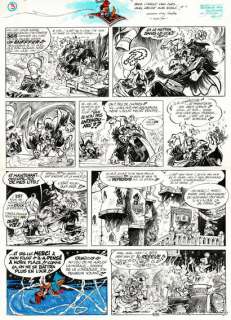 Kiko | Foufi, planche originale Ã  l’encre de chine et Ã  l’aquarelle pour une case, agrémentée d’une dédicac… | Septimus