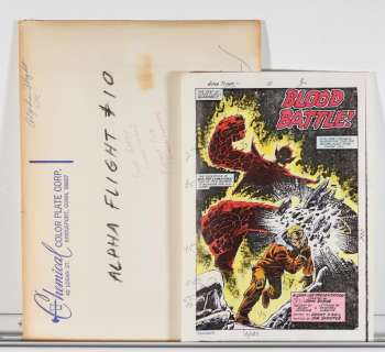 Marvel Comics Alpha Flight #10 Comp. Color Guide | Bruneau & Co. Auctioneers