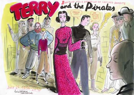 CHARLES BERBERIAN - Terry & les pirates – dessin original – 002