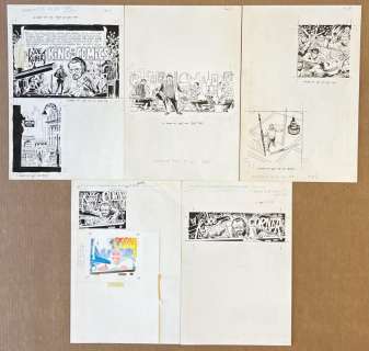 (5) Joe Kubert "King of the Comics" Illustrations | Weiss Auctions