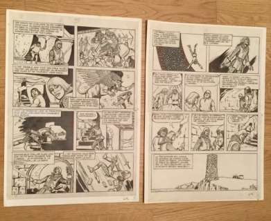 Sirius (Max Mayeu) - 2x Planche originale (p.3 et p.4) - Les Timour - ’La Forteresse’ - (1992) | Catawiki