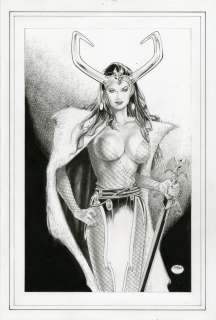 Michael Bair | Michael Bair Female Loki Pinup | Big Wow Art