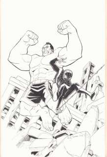 Reilly Brown - Amadeus cho hulk and miles morales spider-man unpublished cover - 2018 signed