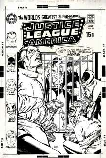 Gil Kane | Justice League of America #81 Unused Silver Age Cvr Almost Identical To Pub Cvr (Superman Commits Flash, Black Canary, Atom, Batman, & Hawkman To Psych Ward!) 1969 | Romitaman