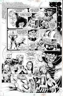 Rags Morales | Hourman #21 P.6 - Getting Yelled At - Ink Page Issue 21 Page 6 | Anthony’s Comic Book Art