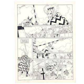 THIERRY GIOUX (NÉ EN 1960) - Lot #84 - Vent des Dieux. Tome 11, Cogotai. Planche d’ouverture. Editions Glénat. Encre de Chine, signé 42,5 x 31,8 cm