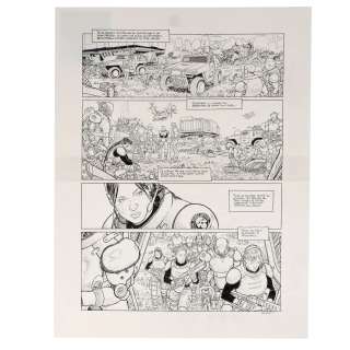 THOMAS LEGRAIN (NÉ EN 1981) - Lot #158 - «M-A-D». Tome1. Planche n° 65. Editions Lombard 2024 Encre de Chine et marqueur, signé 50 x 39 cm