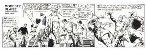 Romero, Enrique Badia - Original strip Modesty Blaise - Tribute of the Pharaoh - (1997) | Catawiki