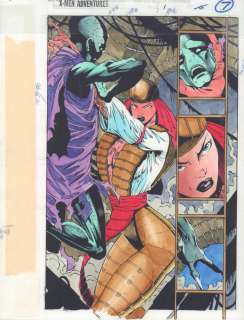 James Pascoe, Manny Clark, Matt Webb - X-Men Adventures [Iii] #1 P.7 Color Guide Art - Lady Deathstrike Splash - 1995