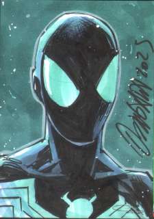 Ryan Odagawa | Symbiote Spider-Man Black Suit Sketch Card - Spider-Man Art Drop | TDArt