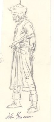 John Buscema | John Buscema Signed Pencil Sketch - Mongol Warrior | Koch Comic Art
