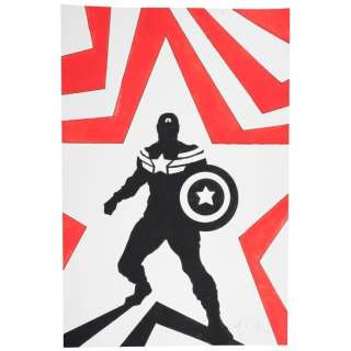 Captain America: the Winter Soldier (2014) | 232. Hand-Drawn David Mack Captain America End Credit Concept Artwork | Propstore