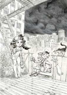 Dan | Spirou, dessin original Ã  l’encre de chine très grand… | Septimus