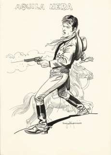 Tarquinio, Sergio - original illustration "Aquila Nera" (1980s) | Catawiki