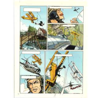 Loutte (Né En1961) Et Bergese (Né En1941). | Biggles. T11, L’épée de Wotan. Bleu et fil noir. Dimensions : 28 x 21 cm. Pour la version définitive de... | HVMC