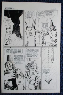 CEREBUS THE AARDVARK Issue #7 Page 21 ORIGINAL COMIC BOOK Page Art 11.25"x17"