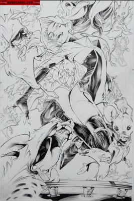 Alexander Lozano | Covers / Pinups Issue Harley Quinn # 55 Page Cover | Kwan Chang