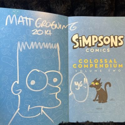 Simpsons Comics Colossal Compendium #2 2014 w/ SIGNED MATT GROENING SKETCH | eBay US (Buy It Now)