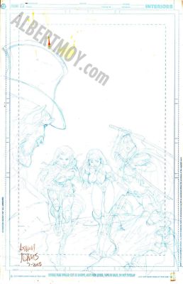 Arthur Adams | Vampirella Page Cover Rough | Albert Moy