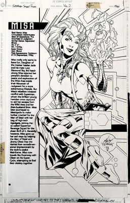 Matt Haley | Superman Secret Files & Origins #2 Pinup (Misa & Superman!) 1999 | Romitaman