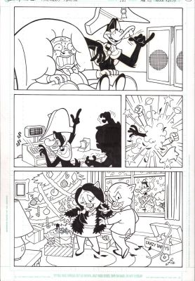 Mike Decarlo | Looney Tunes #121 P.18 - Daffy & Porky - 2005 | Anthony’s Comic Book Art