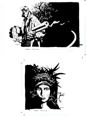 Mike Mignola - Hellboy Movie Published Huge Billboard & Poster Art (Art Drawn on 2 Separate Art Boards!) 2018