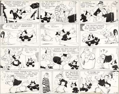 [OTTO MESSMER (1892-1983)] (PAT SULLIVAN) "Another invention on the boss’-glasses that show things in a future state." Original "Felix | Swann Galleries