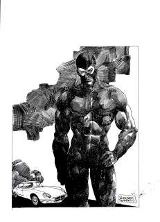 ROBERTO DE ANGELIS - Original illustration for Diabolik. Cm. 24x35. Ink. Signed. Mint. Code 1605.