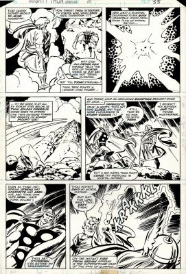 John Buscema, Tony Dezuniga | Thor Annual #8 P 35 (Thor Confronts Zeus Who Gets Ready To Blast Thor!) 1979 | Romitaman