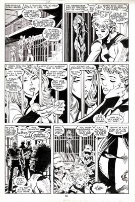 Marc Silvestri | Silvestri, Marc - Uncanny X-Men #238 Pg 18, Goblin Queen Madelyne Pryor And Jennifer Ransome; Inferno Prelude | Cool Lines Art