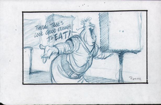 Mike Ploog | Early Shrek Design Storyboard Art - Tree - Signed | Anthony’s Comic Book Art