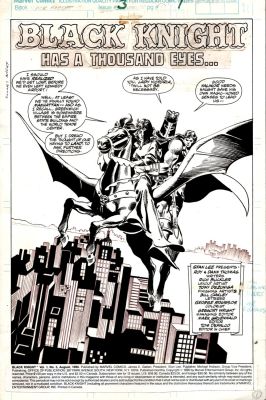 Rich Buckler, Tony Dezuniga | Black Knight #3 P 1 Splash (Black Knight, Sean Dolan, & Victoria Bentley Who Becomes Valkyrie!) 1990 | Romitaman