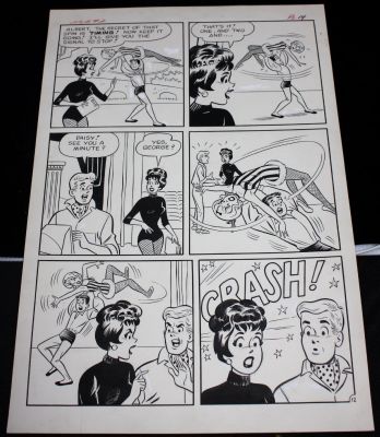 Dan Decarlo | Josie #2 P.12 - Spinning Practice - 1963 | Anthony’s Comic Book Art