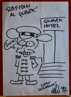 Ortolani, Leo - "Rat-man al Quark hotel" with dedication (1997) | Catawiki