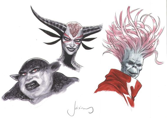 Jeremy | Illustration couleur des Chimères de Nocivus avec Shalraquinn, personnages de VESPER par JEREMY | Galerie Napoléon
