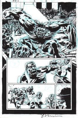 Sean Phillips | Marvel Zombies 2 #2 P.16 - Zombie Hulk 1/2 Splash - 2008 - Signed | Anthony’s Comic Book Art
