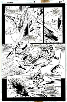 Alan Davis Mark Farmer | Jla: the Nail #2 P 25 (Spectacular Battle with Aquaman Vs Marine Marauder & Ocean Master!) 1998 | Romitaman