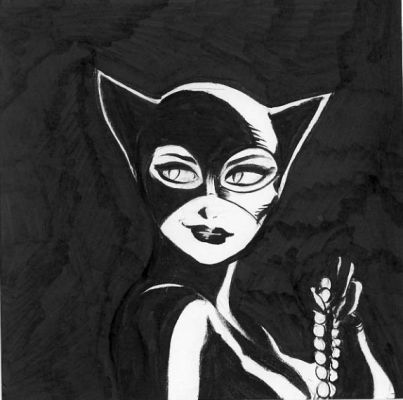 Ryan Gutierrez | Catwoman 6X6 Card Art | Catskill Comics