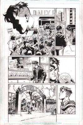 Jose Marzan, Karl Moline | Convergence Superboy #2 P.7 - Protest At the Planet - 2015 | Anthony’s Comic Book Art